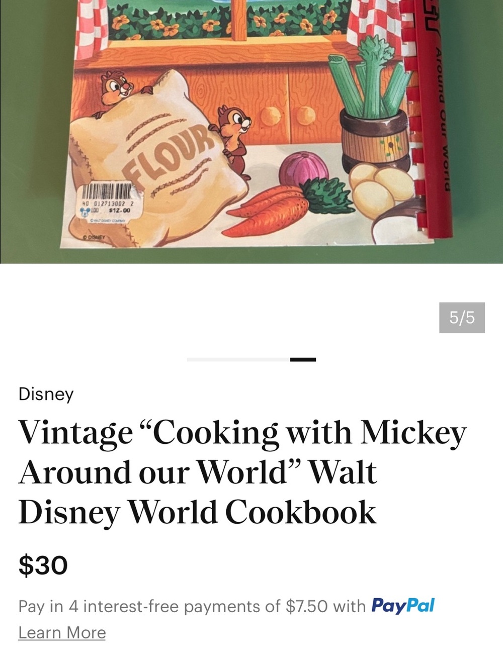Vintage cookbook by Disney “Cooking with Mickey around the world”. - Picture 16 of 16